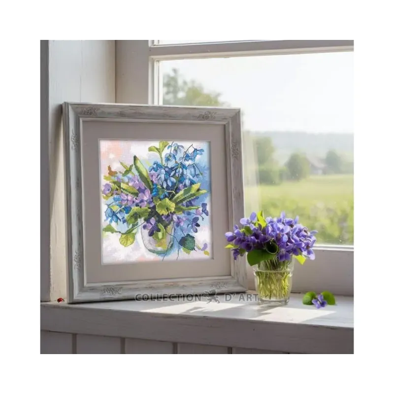 Kreuzstich-Sets "Frühlingsstrauß" 21,5*22 cm RTOM1080