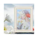 Kreuzstich-Kits "Dame mit Blume" 17,5*26 cm RTOM1094