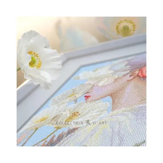 Cross-stitch kits "Lady with flower" 17,5*26 cm RTOM1094