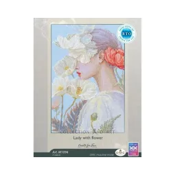 Kits de point de croix "Dame avec fleur" 17,5*26 cm RTOM1094