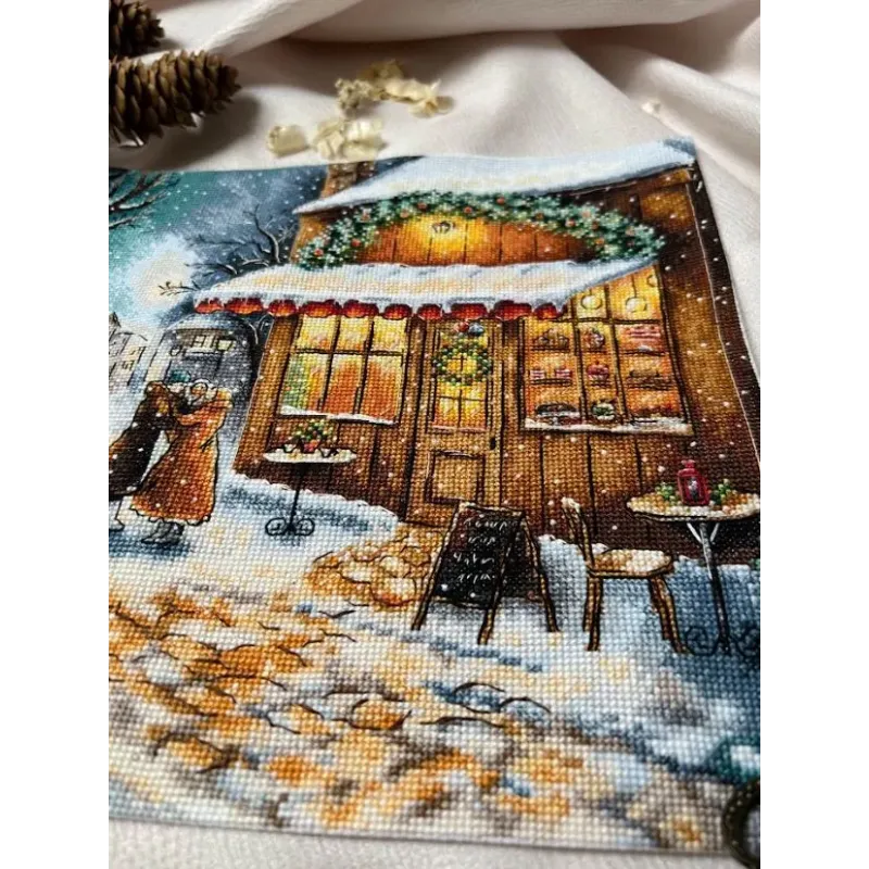 Kreuzstich-Set "Warten auf den Feiertag" 25,5 x 25 cm SANO-35