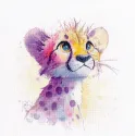 Kit de point de croix "La magie de l'aquarelle. Guépard" 23×25 cm S1721