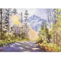 Cross-stitch kits "Forest road to mountains" 27*20 cm RTOM1081