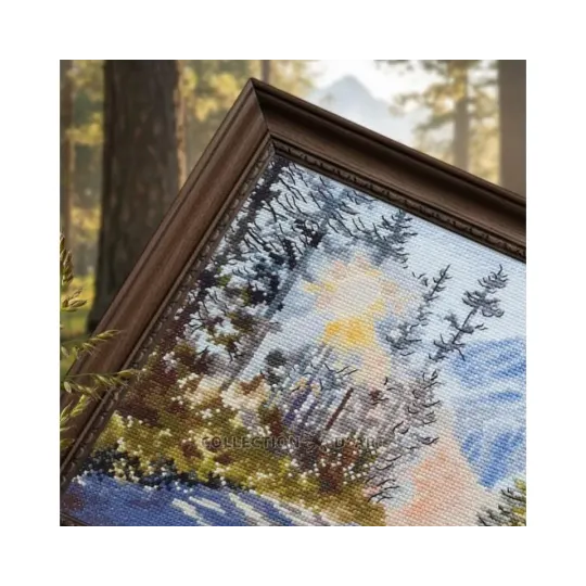 Kits de point de croix "Route forestière vers les montagnes" 27*20 cm RTOM1081