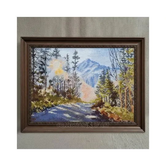 Cross-stitch kits "Forest road to mountains" 27*20 cm RTOM1081