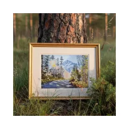 Kits de point de croix "Route forestière vers les montagnes" 27*20 cm RTOM1081