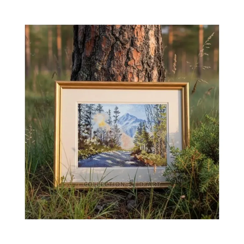 Cross-stitch kits "Forest road to mountains" 27*20 cm RTOM1081