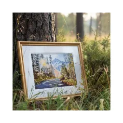 Siuvinėjimo kryželiu rinkiniai "Miško kelias į kalnus" 27*20 cm RTOM1081