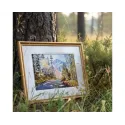 Kits de point de croix "Route forestière vers les montagnes" 27*20 cm RTOM1081