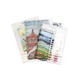 Kit de point de croix "Voyage aérien" 25*20 cm SNV-1016
