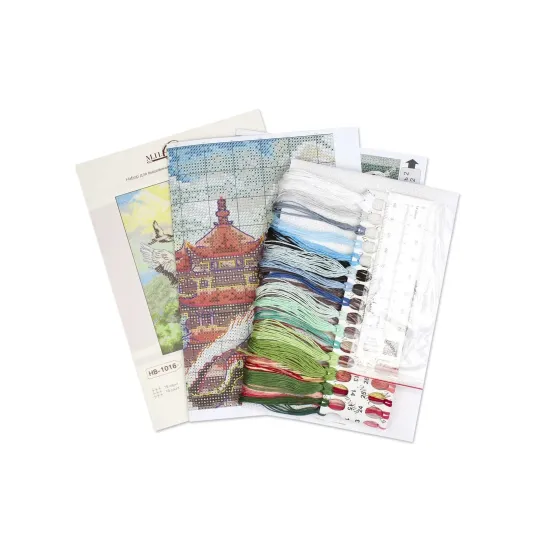 Kit de point de croix "Voyage aérien" 25*20 cm SNV-1016