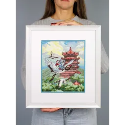 Siuvinėjimo kryželiu rinkinys "Oro kelionė" 25*20 cm SNV-1016