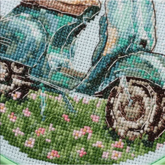 Cross-stitch kit "Moped ride" 15 х 15 cm AAHM-098