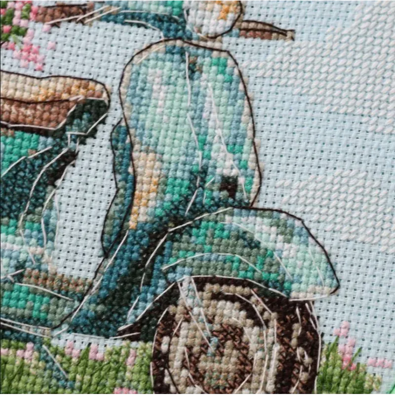 Cross-stitch kit "Moped ride" 15 х 15 cm AAHM-098