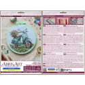 Kit de point de croix "Balade en mobylette" 15 x 15 cm AAHM-098