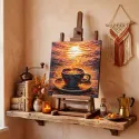 Mid-sized bead embroidery kit "Fragrant Coffee" 20 х 20 cm AAMB-144