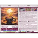 Mid-sized bead embroidery kit "Fragrant Coffee" 20 х 20 cm AAMB-144
