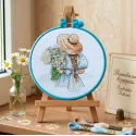 Kreuzstich-Set "Gänseblümchen für sie" 15 x 15 cm AAHM-099
