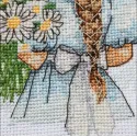 Kreuzstich-Set "Gänseblümchen für sie" 15 x 15 cm AAHM-099