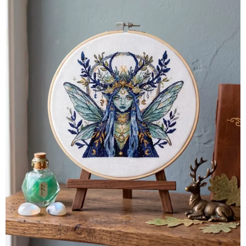 Kreuzstich-Set "Elf des Sternenwaldes" 18 x 17 cm AAH-330
