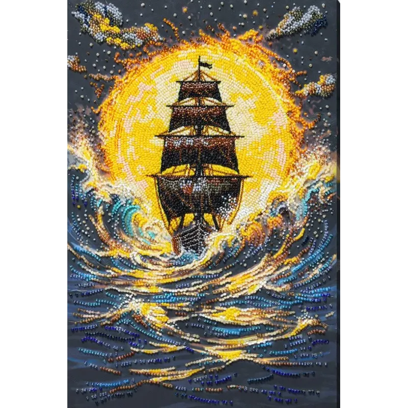 Rinkinys siuvinėjimui karoliukais "Po kaitria saule" 22 x 33 cm AAB-976