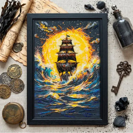 Kit de broderie perles "Sous un soleil de plomb" 22 x 33 cm AAB-976