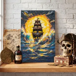 Main Bead Embroidery Kit "Under a Blazing Sun" 22 x 33 cm AAB-976