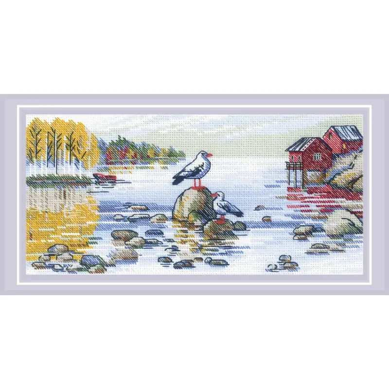 Cross Stitch Kit "By the Lake" 27x13 cm SR2328
