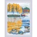 Kreuzstich-Set "Am See" 27x13 cm SR2328