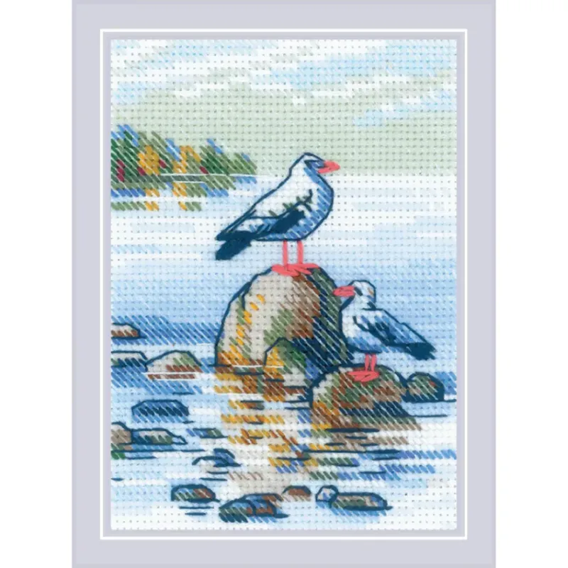 Kreuzstich-Set "Am See" 27x13 cm SR2328