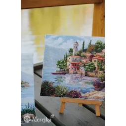 Siuvinėjimo kryželiu rinkinys "Pajūrio sodai" 31x40 SK297