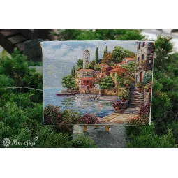 Siuvinėjimo kryželiu rinkinys "Pajūrio sodai" 31x40 SK297