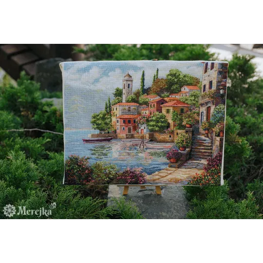 Kreuzstich-Set "Küstenlandschaft" 31x40 SK297