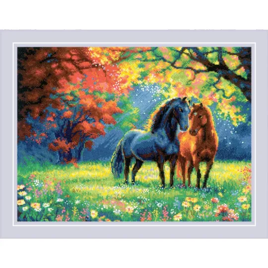 Kit Point de Croix "Matin d'Automne" 40x30 cm SR2330