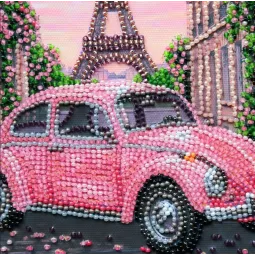 Mid-sized bead embroidery kit "La Vie en rose" 20 х 20 cm AAMB-141