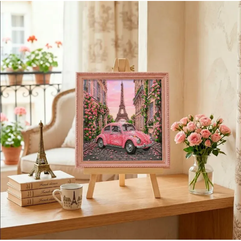 Mittelgroßes Perlenstickset "La Vie en rose" 20 x 20 cm AAMB-141