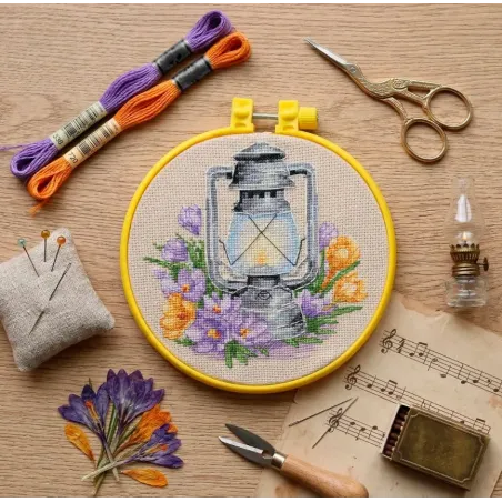 Cross-stitch kit "Spring saffron" 15 х 15 cm AAHM-097