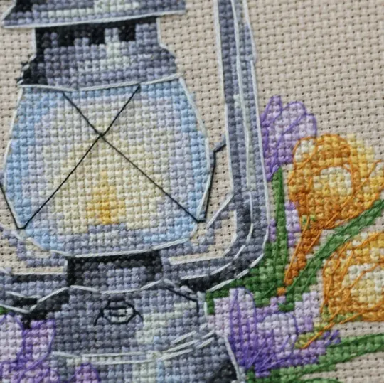 Cross-stitch kit "Spring saffron" 15 х 15 cm AAHM-097