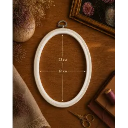 18x23 cm Oval Flexi Hoop (white) 230-9WHT