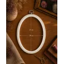 18x23 cm Oval Flexi Hoop (white) 230-9WHT