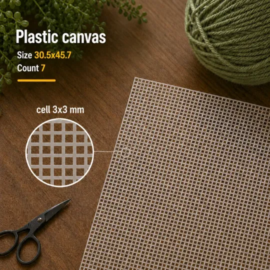 Plastikinė drobė skaičius 7 Skaidri 30.5x45.7 cm A2107