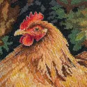 Kit de point de croix "Poule dans la cour" 23 х 30 cm AAH-326