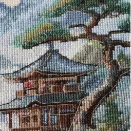 Kryželiu siuvinėjimo rinkinys "Tyli vieta" 34 x 28 cm AAH-319