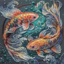 Vidutinio dydžio karoliukų siuvinėjimo rinkinys "Šokis tarp bangų" 20 x 20 cm AAMB-142