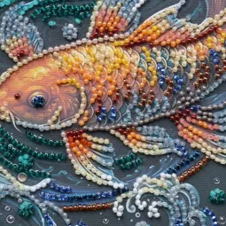 Vidutinio dydžio karoliukų siuvinėjimo rinkinys "Šokis tarp bangų" 20 x 20 cm AAMB-142