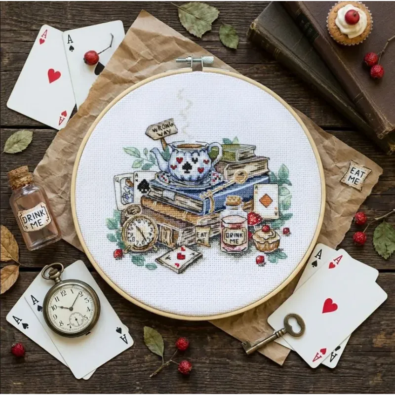 Cross-stitch kit "The mad tea party" 18х17 cm  AAH-320