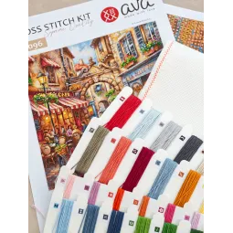 Cross stitch kit  "La Belle Epoque'' 28.57 x 28.57 cm AVA-P096