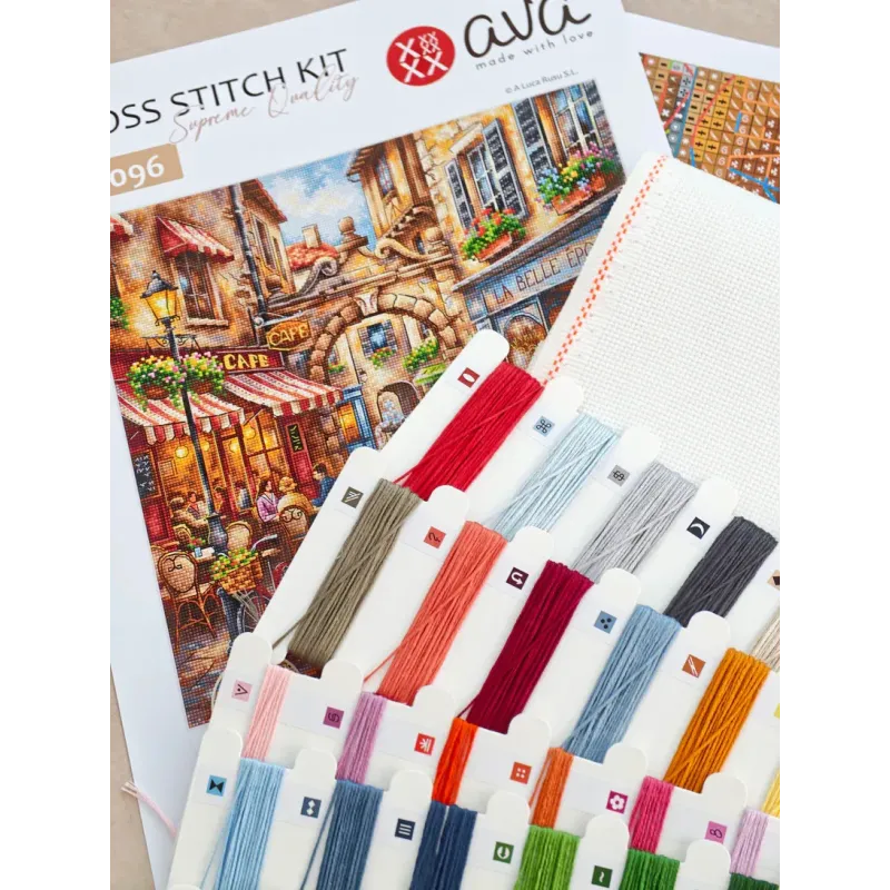 Cross stitch kit  "La Belle Epoque'' 28.57 x 28.57 cm AVA-P096