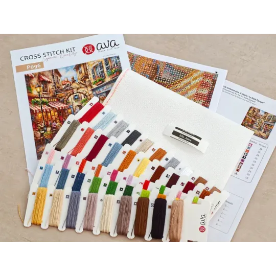Cross stitch kit  "La Belle Epoque'' 28.57 x 28.57 cm AVA-P096