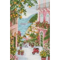 Siuvinėjimo kryželiu rinkinys Positano, Italija 17,5x26 cm SBPK02